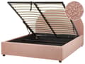 Miniatyrbillede 1 af 11: Dobbelt containerseng betrukket med minimalistisk retro beige stof 140 x 200