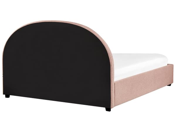 Dobbelt containerseng betrukket med minimalistisk retro beige stof 180 x 200