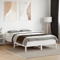 Miniatyrbilde 2 av 9: vidaXL Sengeramme uten madrass hvit 140x190 cm heltre furu