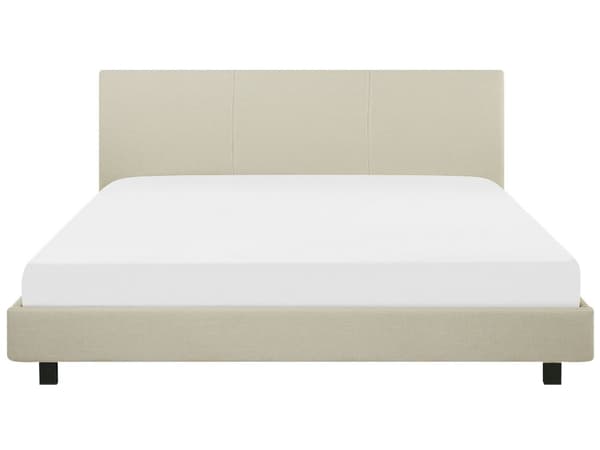 Vattensäng Lamellbas Sängram Beige Polyester Tyg 180 x 200 cm Klädd Modern Design
