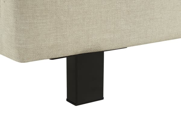Vattensäng Lamellbas Sängram Beige Polyester Tyg 180 x 200 cm Klädd Modern Design