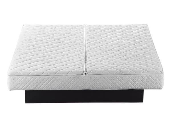 Vattensäng Lamellbas Sängram Beige Polyester Tyg 180 x 200 cm Klädd Modern Design