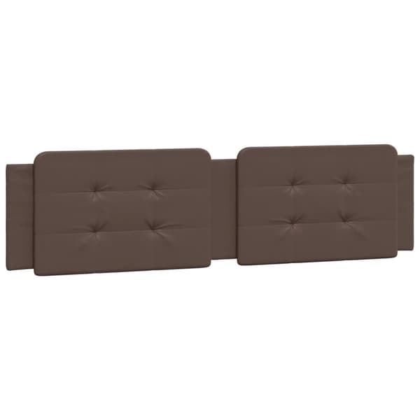 vidaXL sengeramme med sengegavl 200x200 cm kunstlæder brun