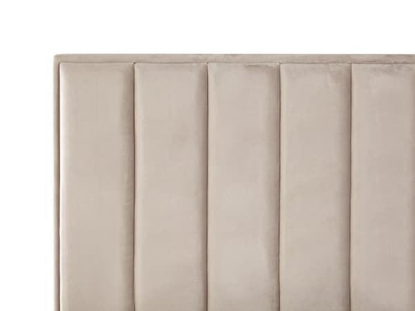 Sengeramme Taupe Velvet 180 x 200 cm Sorte metalben Opbevaringsrum Polstret hovedgærde Soveværelse