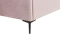 Miniatyrbillede 11 af 11: Sengeramme Pink Velour 160 x 200 cm Sorte metalben Opbevaringsrum Polstret hovedgærde Soveværelse