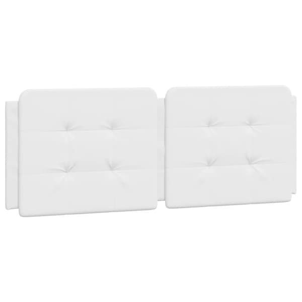 vidaXL Säng med madrass vit 140x190 cm konstläder