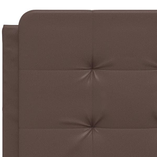 vidaXL Säng med madrass brun 120x200 cm konstläder