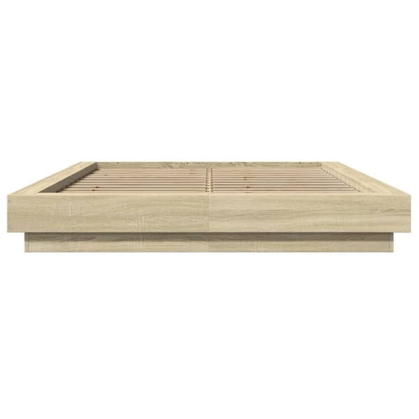 vidaXL Sengeramme sonoma eik 120x190 cm konstruert tre