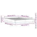 Miniatyrbilde 9 av 10: vidaXL Sengeramme sonoma eik 120x190 cm konstruert tre