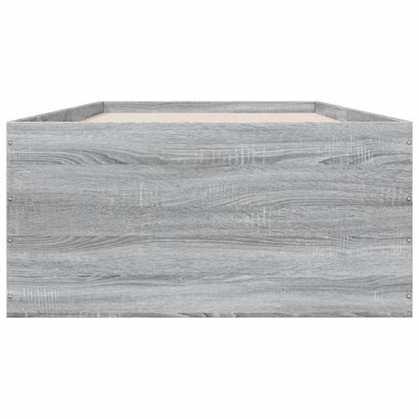 vidaXL sengeramme 75x190 cm konstrueret træ grå sonoma-eg