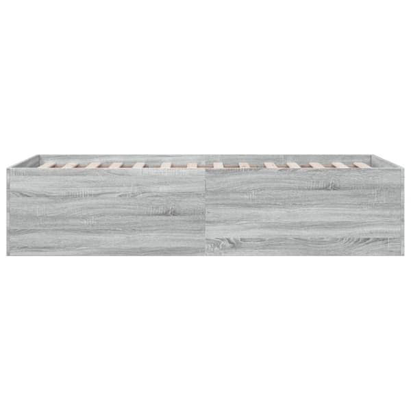 vidaXL sengeramme 75x190 cm konstrueret træ grå sonoma-eg