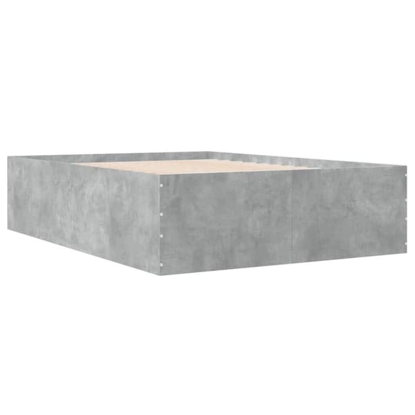 vidaXL Sängynrunko betoninharmaa 120x200 cm tekninen puu