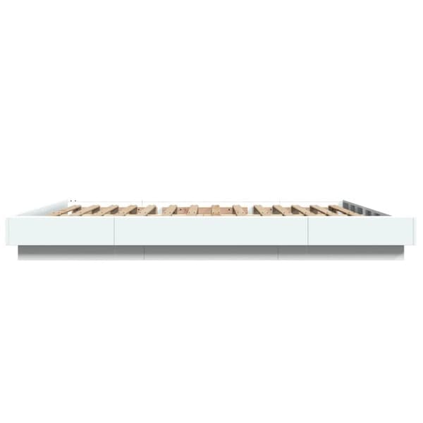 vidaXL Sengeramme hvit 150x200 cm konstruert tre