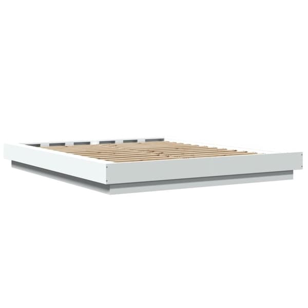 vidaXL Sengeramme hvit 150x200 cm konstruert tre