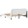 Miniatyrbilde 9 av 11: vidaXL Sengeramme med LED-lys hvit 160x200 cm kunstig lær