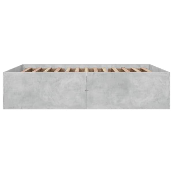 vidaXL Sengeramme betonggrå 150x200 cm konstruert tre