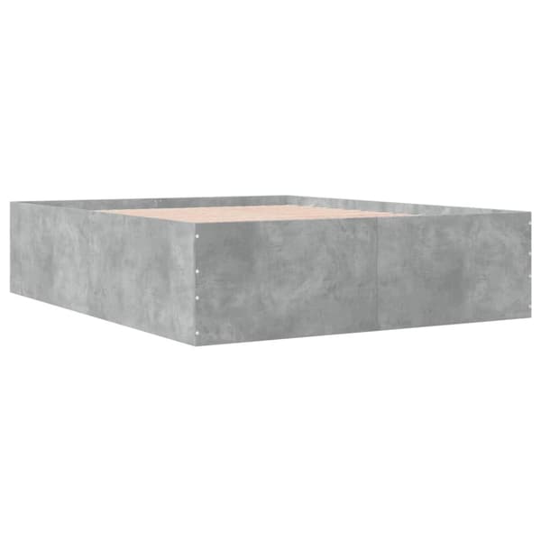 vidaXL Sengeramme betonggrå 150x200 cm konstruert tre