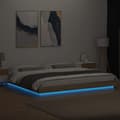 Miniatyrbilde 4 av 11: vidaXL Sengeramme med LED-lys sonoma eik 180x200 cm konstruert tre