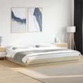Miniatyrbilde 1 av 11: vidaXL Sengeramme med LED-lys sonoma eik 180x200 cm konstruert tre