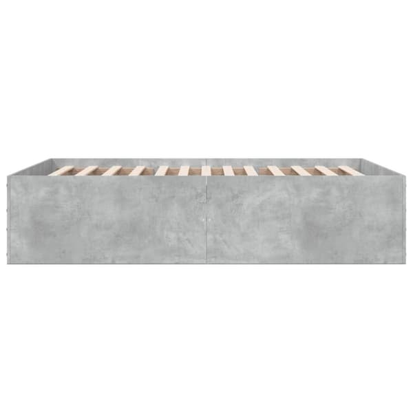 vidaXL Sengeramme betonggrå 120x200 cm konstruert tre