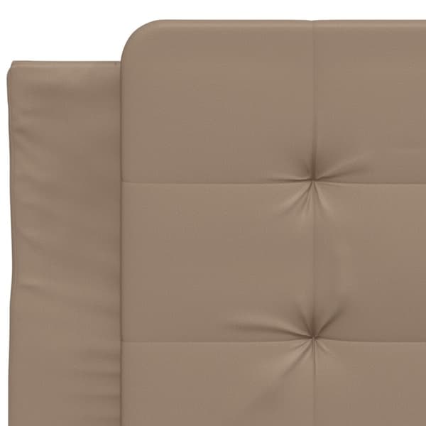 vidaXL Säng med madrass cappuccino 100x200 cm konstläder