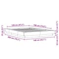 Miniatyrbilde 9 av 10: vidaXL Sengeramme hvit 120x190 cm konstruert tre