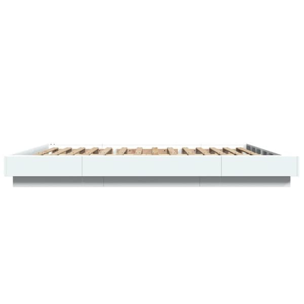 vidaXL Sengeramme hvit 160x200 cm konstruert tre