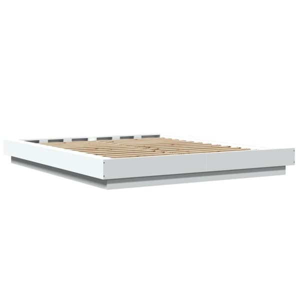 vidaXL Sengeramme hvit 160x200 cm konstruert tre