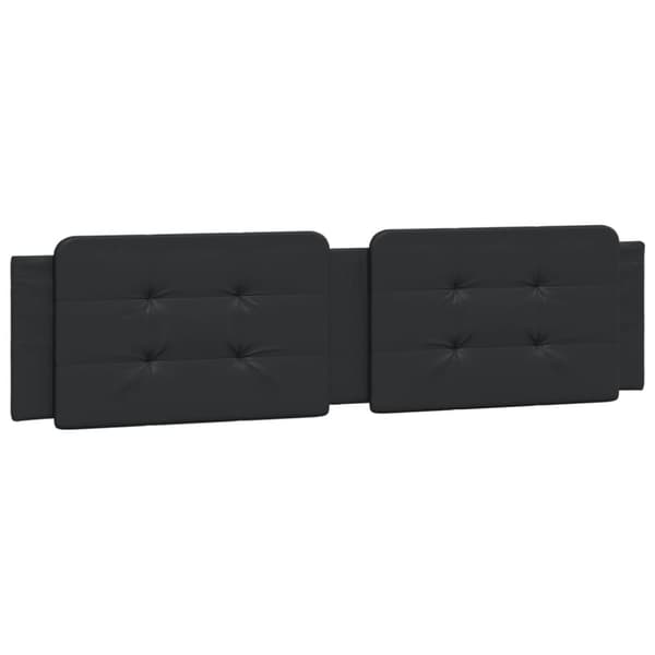 vidaXL sengeramme med sengegavl 160x200 cm kunstlæder sort