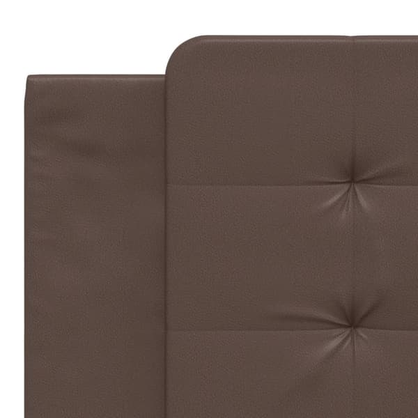 vidaXL sengeramme med LED-lys 100x200 cm kunstlæder brun