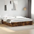 Miniatyrbillede 2 af 10: vidaXL sengestel 200x200 cm konstrueret træ røget eg