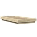 Miniatyrbilde 3 av 11: vidaXL Sengeramme med LED-lys sonoma eik 90x190 cm konstruert tre