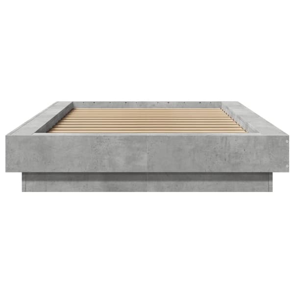 vidaXL Sengeramme betonggrå 100x200 cm konstruert tre