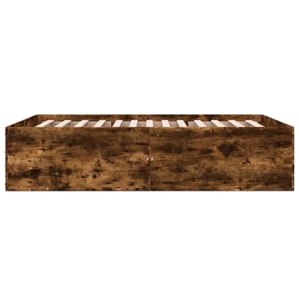 vidaXL Sängynrunko savutammi 140x200 cm tekninen puu