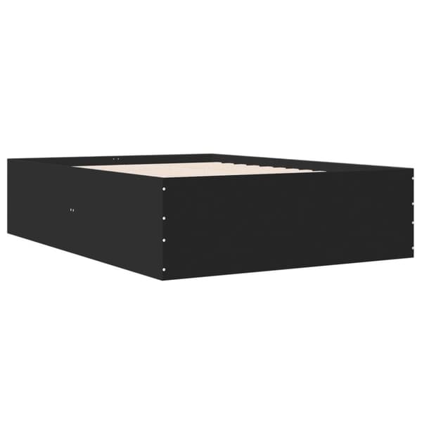 vidaXL sengestel 140x190 cm konstrueret træ sort