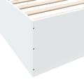 Miniatyrbilde 6 av 10: vidaXL Sengeramme hvit 200x200 cm konstruert tre