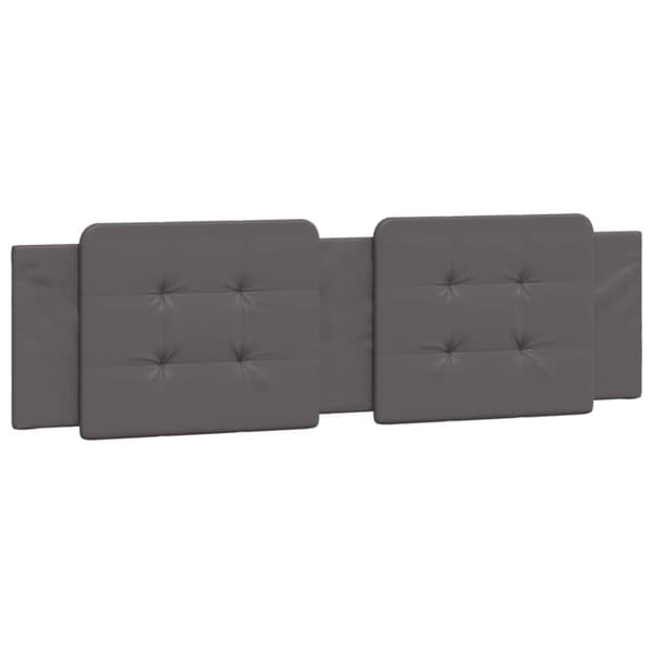 vidaXL sengeramme med sengegavl 180x200 cm kunstlæder grå