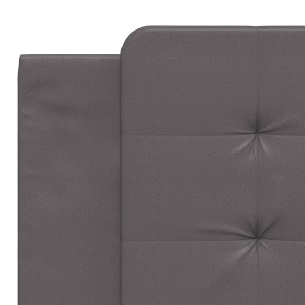 vidaXL sengeramme med sengegavl 180x200 cm kunstlæder grå