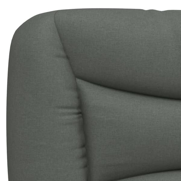 vidaXL Säng med madrass mörkgrå 90x190 cm tyg