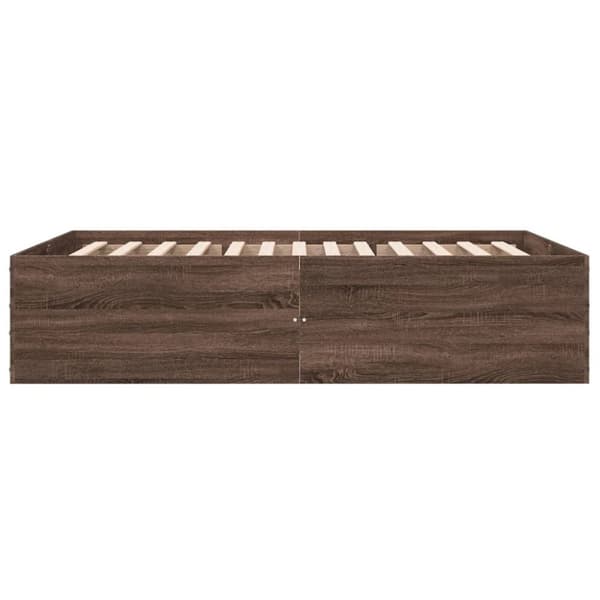 vidaXL Sengeramme brun eik 120x200 cm konstruert tre