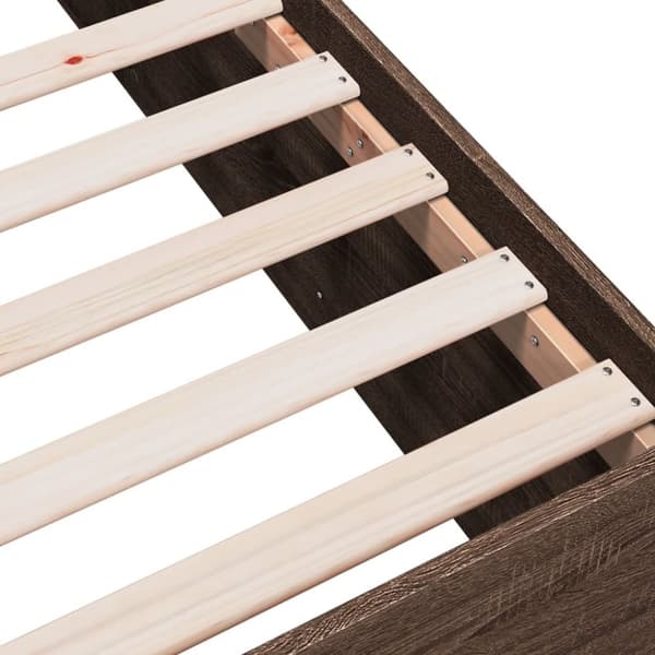 vidaXL Sengeramme brun eik 120x200 cm konstruert tre