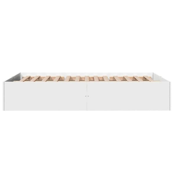 vidaXL Sengeramme hvit 140x200 cm konstruert tre