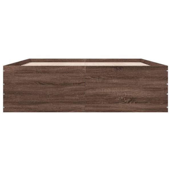 vidaXL Sengeramme brun eik 150x200 cm konstruert tre