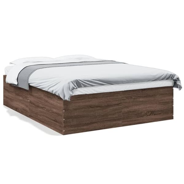 vidaXL Sengeramme brun eik 150x200 cm konstruert tre