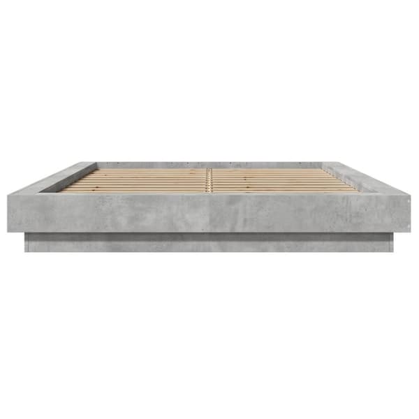 vidaXL Sengeramme betonggrå 120x190 cm konstruert tre