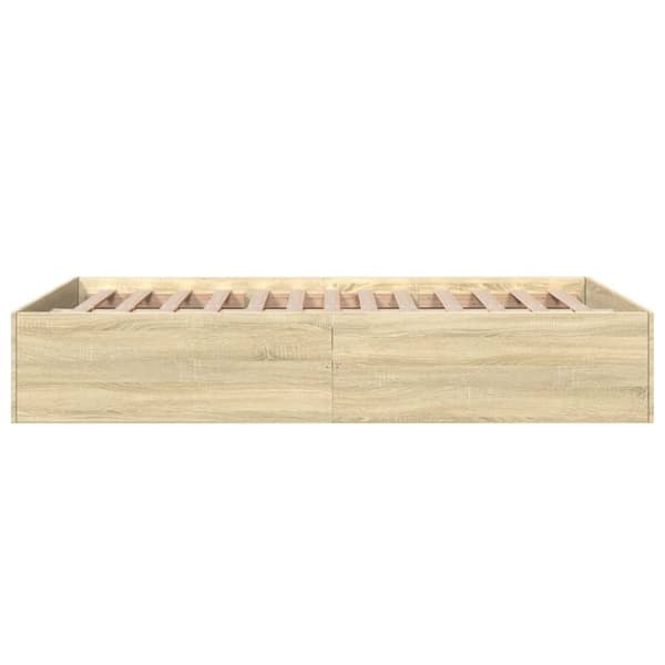 vidaXL Sengeramme sonoma eik 140x200 cm konstruert tre