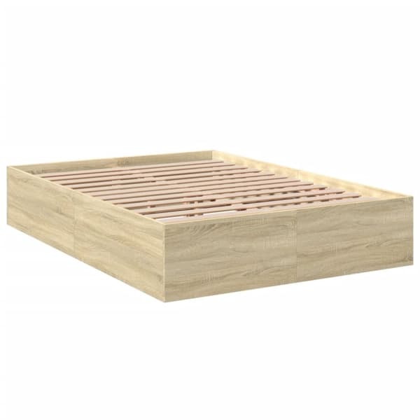 vidaXL Sengeramme sonoma eik 140x200 cm konstruert tre