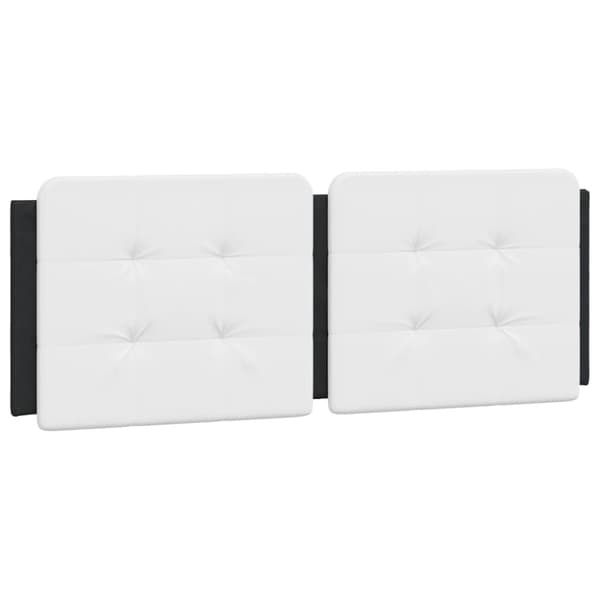 vidaXL sengeramme med sengegavl 120x200 cm kunstlæder sort og hvid