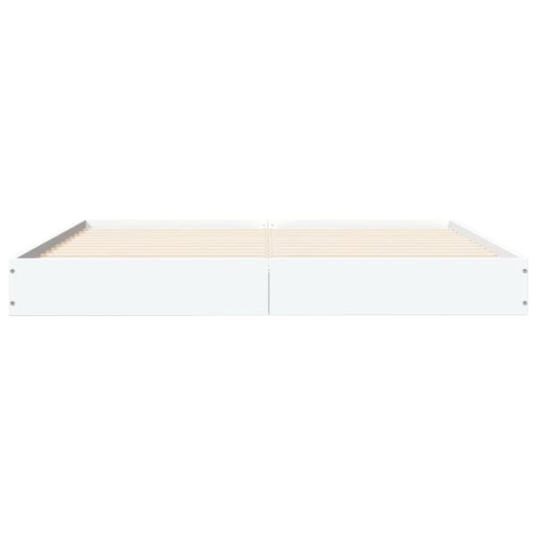 vidaXL Sängram vit 160x200 cm konstruerat trä