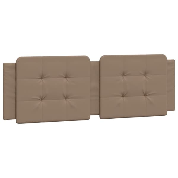 vidaXL sengeramme med LED-lys 160x200 cm kunstlæder cappuccinofarvet